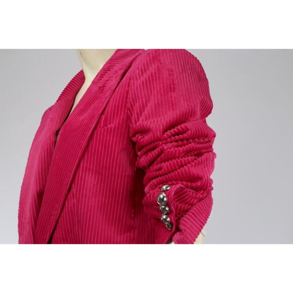 Veronica Beard Lia Dickey Pink Velvet Blazer Jacket Single Button Style Size 8 - Picture 12 of 16